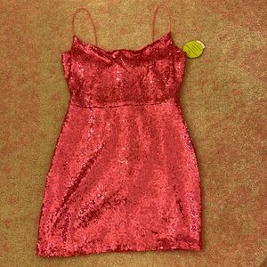Windsor barbie pink sequin mini dress size L